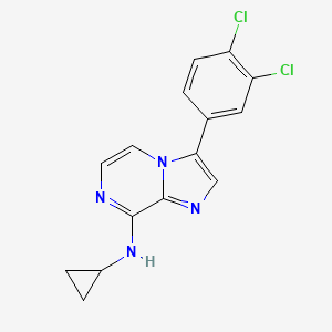 Imidazo[1,2-a]pyrazin-8-amine, N-cyclopropyl-3-(3,4-dichlorophenyl)-