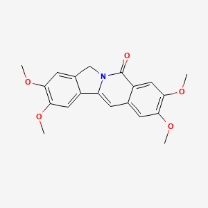 molecular formula C20H19NO5 B12915130 2,3,9,10-Tetramethoxyisoindolo[2,1-b]isoquinolin-5(7H)-one CAS No. 84245-30-7