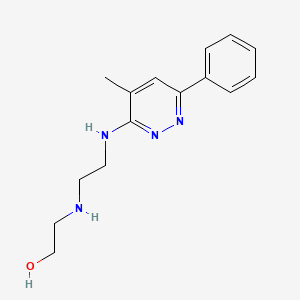 molecular formula C15H20N4O B12915151 Ethanol, 2-[[2-[(4-methyl-6-phenyl-3-pyridazinyl)amino]ethyl]amino]- CAS No. 82239-54-1