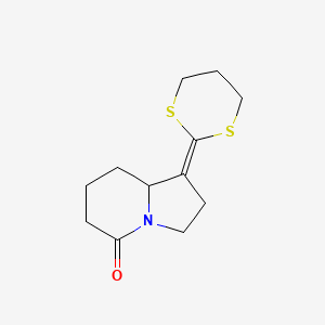 1-(1,3-Dithian-2-ylidene)hexahydroindolizin-5(1H)-one