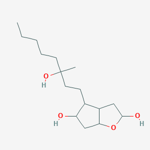 molecular formula C16H30O4 B12915174 4-(3-Hydroxy-3-methyloctyl)hexahydro-2H-cyclopenta[b]furan-2,5-diol CAS No. 62145-17-9