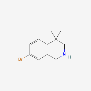 molecular formula C11H14BrN B1291519 7-Bromo-4,4-dimethyl-1,2,3,4-tetrahydroisoquinoline CAS No. 264602-74-6