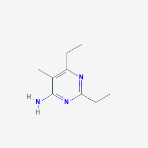 molecular formula C9H15N3 B12915190 2,6-Diethyl-5-methylpyrimidin-4-amine CAS No. 2635-56-5