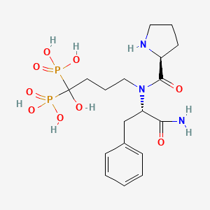 (4-((S)-N-((S)-1-Amino-1-oxo-3-phenylpropan-2-yl)pyrrolidine-2-carboxamido)-1-hydroxybutane-1,1-diyl)diphosphonic acid