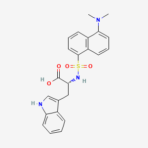 molecular formula C23H23N3O4S B12915233 Dansyl-D-tryptophan CAS No. 70136-17-3