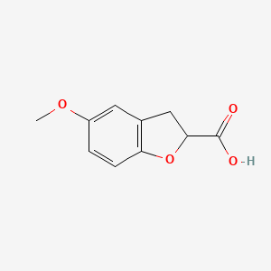 molecular formula C10H10O4 B1291524 5-Methoxy-2,3-dihydrobenzofuran-2-carboxylic acid CAS No. 93885-41-7