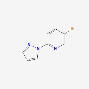 molecular formula C8H6BrN3 B1291526 5-溴-2-(1H-吡唑-1-基)吡啶 CAS No. 433922-57-7