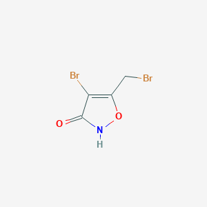 molecular formula C4H3Br2NO2 B12915289 4-bromo-5-(bromomethyl)isoxazol-3(2H)-one CAS No. 83014-82-8