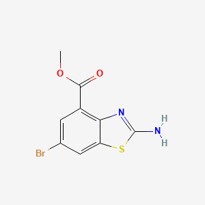 molecular formula C9H7BrN2O2S B1291531 2-氨基-6-溴苯并[d]噻唑-4-甲酸甲酯 CAS No. 171874-59-2