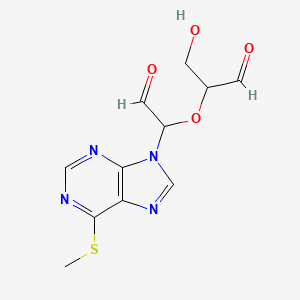 3-Hydroxy-2-{1-[6-(methylsulfanyl)-9h-purin-9-yl]-2-oxoethoxy}propanal