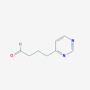 molecular formula C8H10N2O B12915332 4-(Pyrimidin-4-YL)butanal CAS No. 357647-66-6