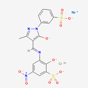 sodium;chromium(3+);3-[[3-methyl-5-oxido-1-(3-sulfonatophenyl)pyrazol-4-yl]methylideneamino]-5-nitro-2-oxidobenzenesulfonate