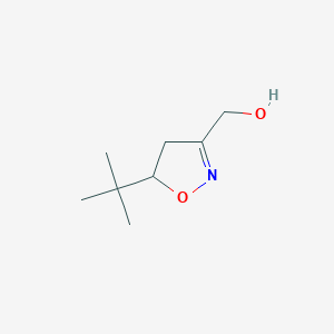 molecular formula C8H15NO2 B12915373 (5-tert-Butyl-4,5-dihydro-1,2-oxazol-3-yl)methanol CAS No. 110212-86-7