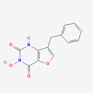 molecular formula C13H10N2O4 B12915376 7-Benzyl-3-hydroxy-1H-furo[3,2-d]pyrimidine-2,4-dione CAS No. 824983-98-4