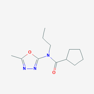 N-(5-Methyl-1,3,4-oxadiazol-2-yl)-N-propylcyclopentanecarboxamide