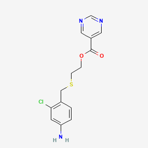 2-((4-Amino-2-chlorobenzyl)thio)ethyl pyrimidine-5-carboxylate