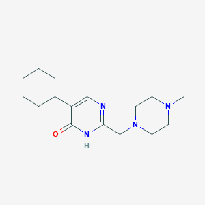 5-Cyclohexyl-2-((4-methylpiperazin-1-yl)methyl)pyrimidin-4(1H)-one