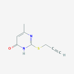 molecular formula C8H8N2OS B12915401 6-Methyl-2-prop-2-ynylthio-3-hydropyrimidin-4-one CAS No. 88037-20-1