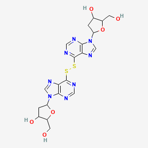 5,5'-(6,6'-Disulfanediylbis(9H-purine-9,6-diyl))bis(2-(hydroxymethyl)tetrahydrofuran-3-ol)