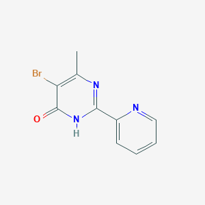 molecular formula C10H8BrN3O B12915409 5-Bromo-6-methyl-2-(pyridin-2-yl)pyrimidin-4(1H)-one CAS No. 1240622-70-1