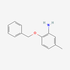 molecular formula C14H15NO B1291543 2-(苄氧基)-5-甲基苯胺 CAS No. 859791-73-4