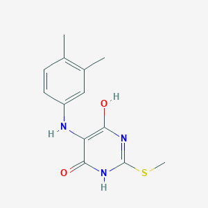 5-[(3,4-Dimethylphenyl)amino]-6-hydroxy-2-(methylsulfanyl)pyrimidin-4(3h)-one