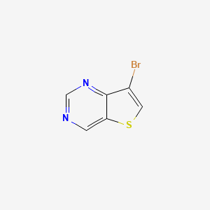 molecular formula C6H3BrN2S B1291557 7-Bromothieno[3,2-d]pyrimidine CAS No. 21586-25-4