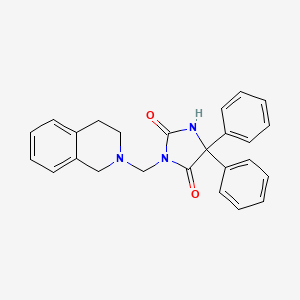 3-((3,4-Dihydroisoquinolin-2(1H)-yl)methyl)-5,5-diphenylimidazolidine-2,4-dione