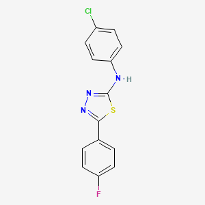 N-(4-chlorophenyl)-5-(4-fluorophenyl)-1,3,4-thiadiazol-2-amine