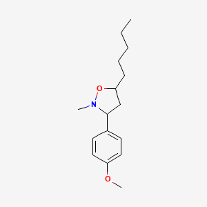 3-(4-Methoxyphenyl)-2-methyl-5-pentylisoxazolidine