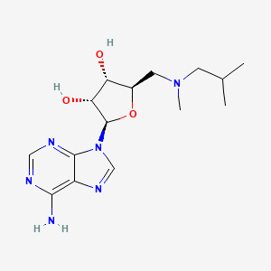 molecular formula C15H24N6O3 B12915635 5'-Deoxy-5'-[methyl(2-methylpropyl)amino]adenosine CAS No. 71802-67-0