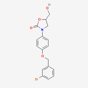 molecular formula C17H16BrNO4 B12915650 3-(4-((3-Bromophenyl)methoxy)phenyl)-5-(hydroxymethyl)-2-oxazolidinone CAS No. 70133-32-3