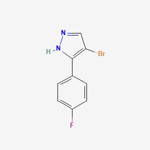 molecular formula C9H6BrFN2 B1291566 4-Bromo-5-(4-fluorophenyl)-1H-pyrazole CAS No. 474706-36-0