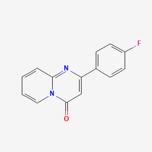 molecular formula C14H9FN2O B12915661 4H-Pyrido[1,2-a]pyrimidin-4-one, 2-(4-fluorophenyl)- CAS No. 191218-42-5