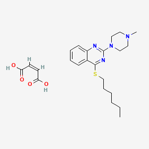 4-(Hexylthio)-2-(4-methylpiperazin-1-yl)quinazoline maleate