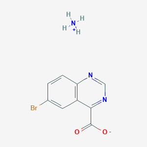 molecular formula C9H8BrN3O2 B1291571 6-溴喹唑啉-4-羧酸铵 CAS No. 474710-80-0
