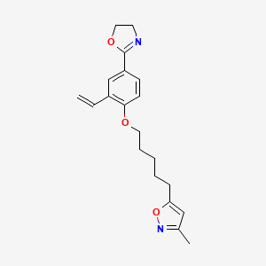 Isoxazole, 5-(5-(4-(4,5-dihydro-2-oxazolyl)-2-ethenylphenoxy)pentyl)-3-methyl-