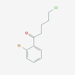 molecular formula C11H12BrClO B1291575 1-(2-Bromophenyl)-5-chloro-1-oxopentane CAS No. 487058-92-4
