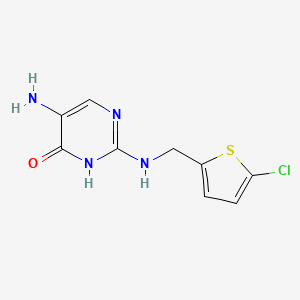 5-Amino-2-{[(5-chlorothiophen-2-yl)methyl]amino}pyrimidin-4(3H)-one