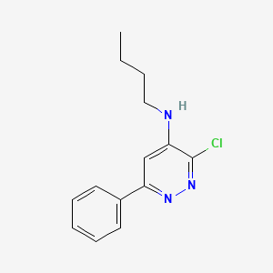 molecular formula C14H16ClN3 B12915781 N-Butyl-3-chloro-6-phenylpyridazin-4-amine CAS No. 89868-02-0