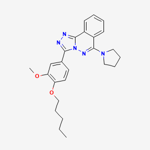 1,2,4-Triazolo(3,4-a)phthalazine, 3-(3-methoxy-4-(pentyloxy)phenyl)-6-(1-pyrrolidinyl)-