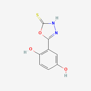 4-Hydroxy-6-(5-sulfanylidene-1,3,4-oxadiazolidin-2-ylidene)cyclohexa-2,4-dien-1-one