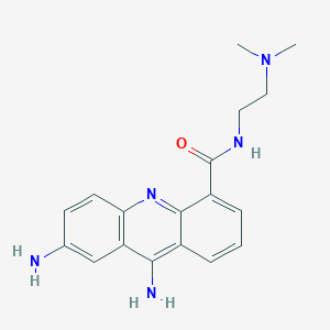 molecular formula C18H21N5O B12915844 7,9-Diamino-N-(2-(dimethylamino)ethyl)acridine-4-carboxamide CAS No. 89459-59-6