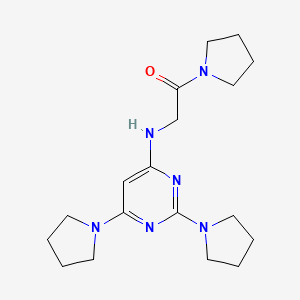 2-{[2,6-Di(pyrrolidin-1-yl)pyrimidin-4-yl]amino}-1-(pyrrolidin-1-yl)ethan-1-one