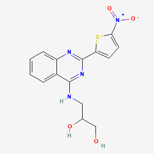 4-(2,3-Dihydroxypropylamino)-2-(5-nitro-2-thienyl)quinazoline