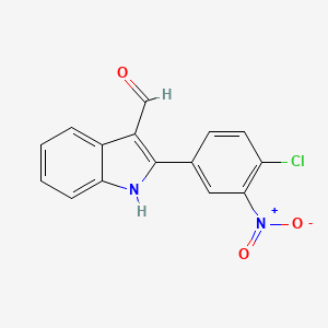 molecular formula C15H9ClN2O3 B12915882 2-(4-Chloro-3-nitrophenyl)-1H-indole-3-carbaldehyde CAS No. 918482-43-6