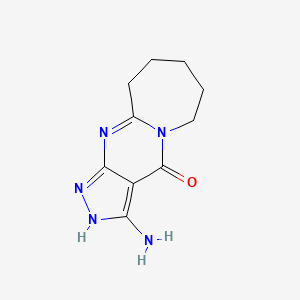 4-amino-1,5,6,8-tetrazatricyclo[7.5.0.03,7]tetradeca-3,6,8-trien-2-one