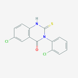 6-Chloro-3-(2-chlorophenyl)-2-sulfanylidene-2,3-dihydroquinazolin-4(1H)-one