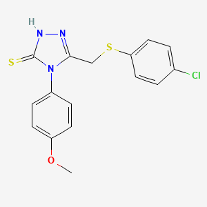 5-(((4-Chlorophenyl)thio)methyl)-4-(4-methoxyphenyl)-2,4-dihydro-3H-1,2,4-triazole-3-thione