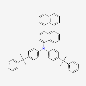 molecular formula C50H41N B12915932 N,N-Bis(4-(2-phenylpropan-2-yl)phenyl)perylen-3-amine CAS No. 536761-36-1